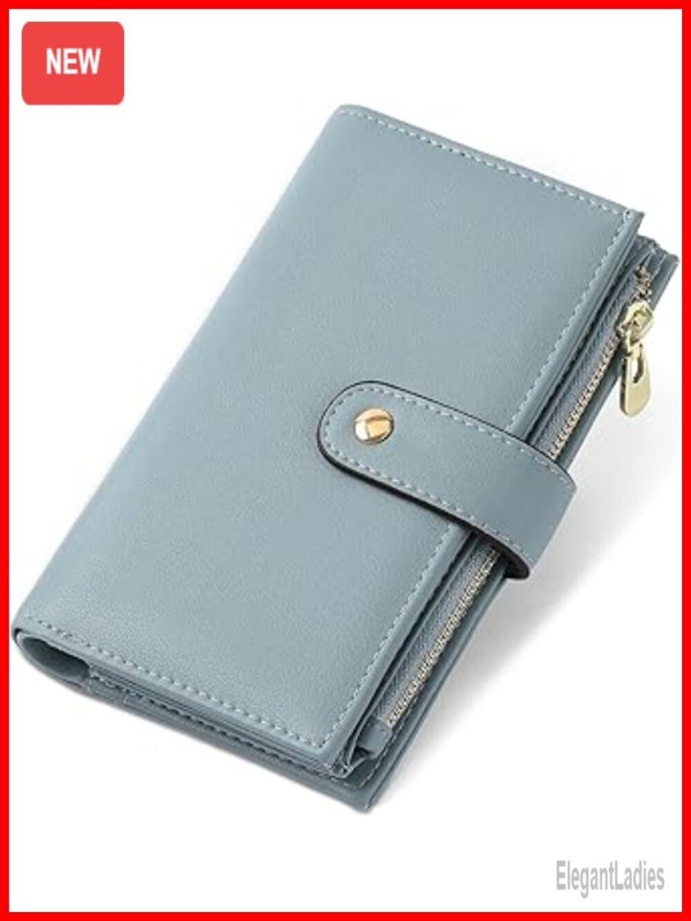Vegan Leather Trifold RFID Blocking Wallet with Pen Holder Large Capacity